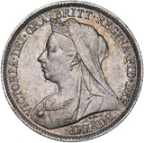 1901 Sixpence - Victoria British Silver Coin - Very Nice