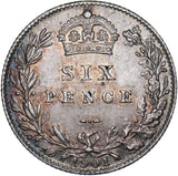 1901 Sixpence - Victoria British Silver Coin - Very Nice