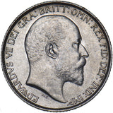 1902 Sixpence - Edward VII British Silver Coin - Very Nice