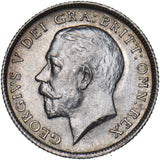 1911 Sixpence - George V British Silver Coin - Superb