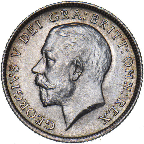 1911 Sixpence - George V British Silver Coin - Superb
