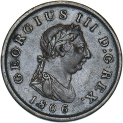 1806 Penny - George III British Copper Coin - Nice