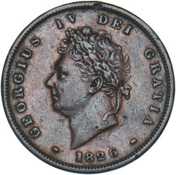 1826 Penny - George IV British Copper Coin - Nice