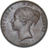 1853 Penny (OT) - Victoria British Copper Coin - Very Nice