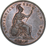 1853 Penny (OT) - Victoria British Copper Coin - Very Nice