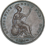 1854 Penny (OT) - Victoria British Copper Coin - Very Nice