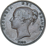 1858 Penny - Victoria British Copper Coin