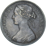 1861 Penny - Victoria British Bronze Coin - Nice