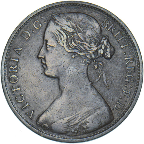 1861 Penny - Victoria British Bronze Coin - Nice