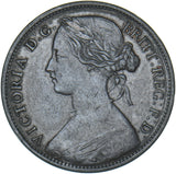 1865 Penny - Victoria British Bronze Coin - Nice
