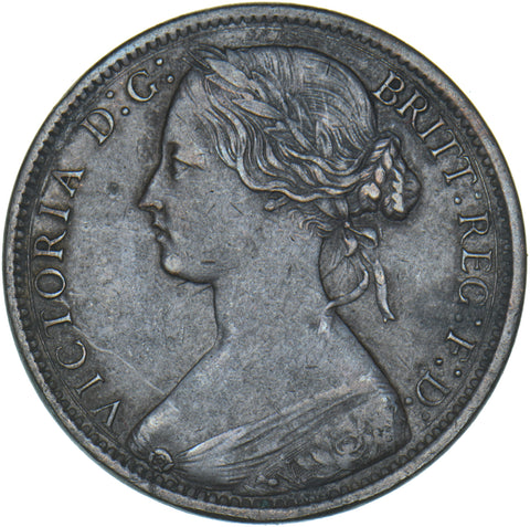 1866 Penny - Victoria British Bronze Coin - Nice