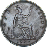 1877 Penny - Victoria British Bronze Coin