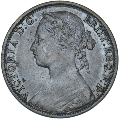 1879 Penny - Victoria British Bronze Coin - Nice