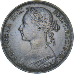 1883 Penny - Victoria British Bronze Coin - Very Nice