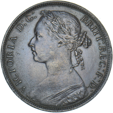 1883 Penny - Victoria British Bronze Coin - Very Nice