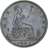 1883 Penny - Victoria British Bronze Coin - Very Nice