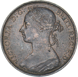 1893 Penny - Victoria British Bronze Coin - Very Nice