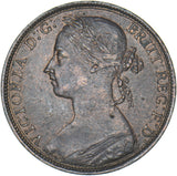 1893 Penny - Victoria British Bronze Coin - Very Nice