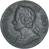 1753 Halfpenny - George II British Copper Coin