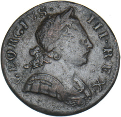 1772 Halfpenny - George III British Copper Coin