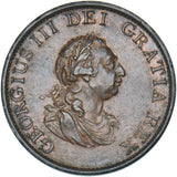 1799 Halfpenny - George III British Copper Coin - Very Nice