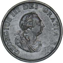 1799 Halfpenny - George III British Copper Coin - Very Nice