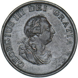 1799 Halfpenny - George III British Copper Coin - Very Nice
