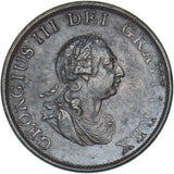 1799 Halfpenny - George III British Copper Coin - Very Nice