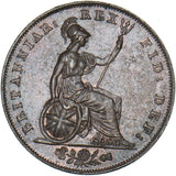 1826 Halfpenny - George IV British Copper Coin - Very Nice