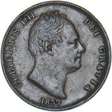 1837 Halfpenny - William IV British Copper Coin - Nice