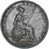 1837 Halfpenny - William IV British Copper Coin - Nice