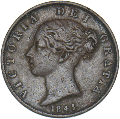 1841 Halfpenny - Victoria British Copper Coin - Nice