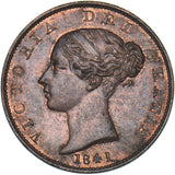 1841 Halfpenny - Victoria British Copper Coin - Superb
