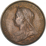 1901 Halfpenny - Victoria British Bronze Coin - Very Nice
