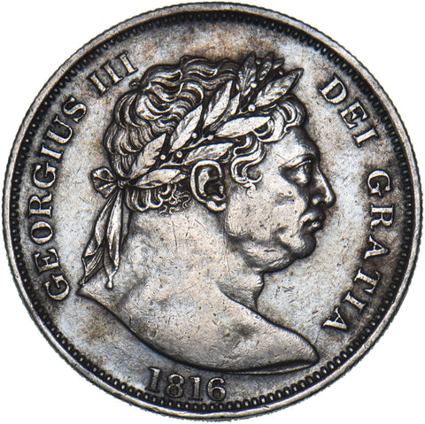 1816 Halfcrown - George III British Silver Coin - Nice