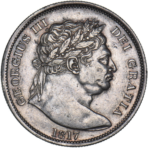 1817 Halfcrown - George III British Silver Coin - Very Nice
