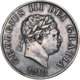 1818 Halfcrown - George III British Silver Coin - Nice