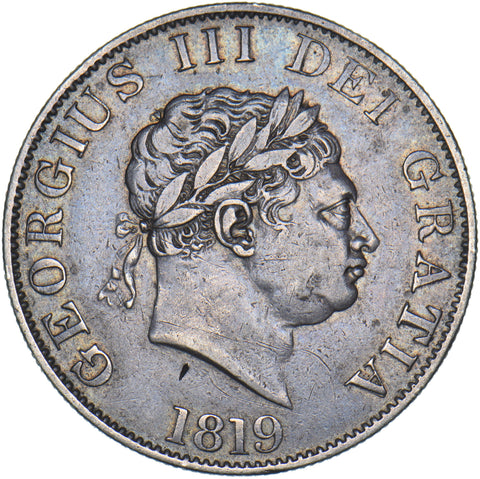 1819 Halfcrown - George III British Silver Coin - Nice