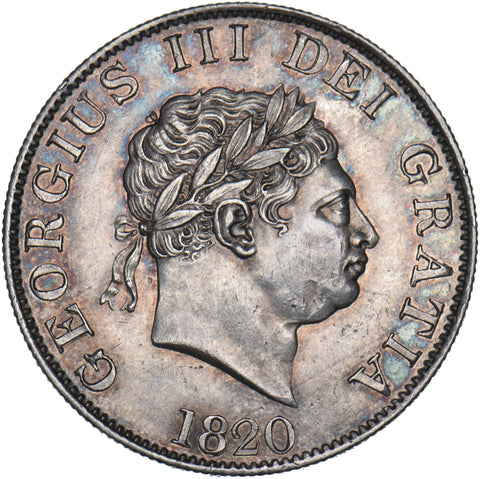 1820 Halfcrown - George III British Silver Coin - Very Nice