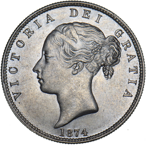 1874 Halfcrown - Victoria British Silver Coin - Superb