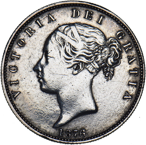 1876 Halfcrown - Victoria British Silver Coin