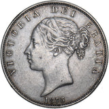 1876 Halfcrown - Victoria British Silver Coin - Very Nice