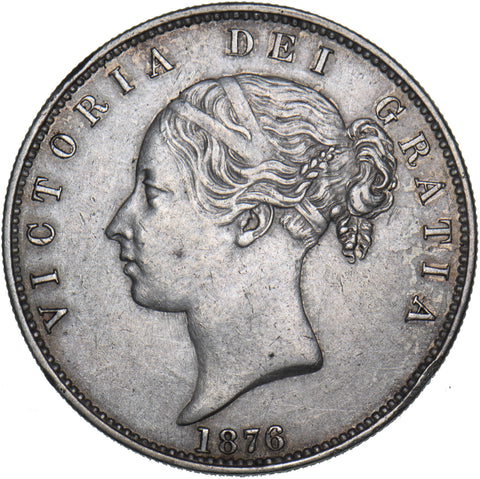 1876 Halfcrown - Victoria British Silver Coin - Very Nice