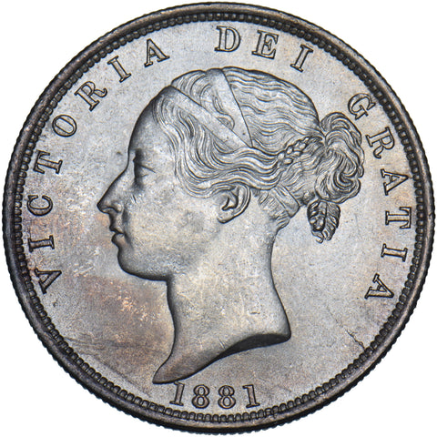 1881 Halfcrown - Victoria British Silver Coin - Superb