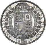 1889 Halfcrown - Victoria British Silver Coin - Very Nice