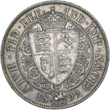 1899 Halfcrown - Victoria British Silver Coin - Nice