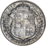1917 Halfcrown - George V British Silver Coin - Very Nice