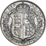 1917 Halfcrown - George V British Silver Coin - Very Nice