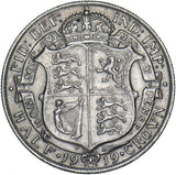 1919 Halfcrown - George V British Silver Coin - Nice
