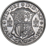 1929 Halfcrown - George V British Silver Coin - Very Nice